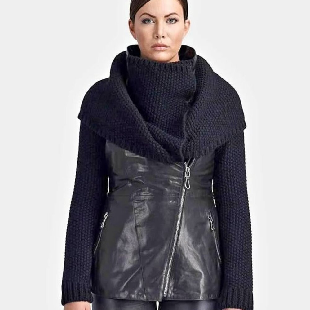Stefano Lamb Leather Coat